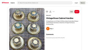 Vintage Brass - VCR Knobs & Back Plates Set