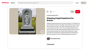 Pinterest - Weeping Angel Headstone