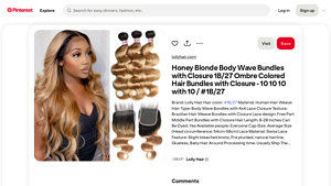 Lolly Hair - Honey Blonde Body Wave Bundles with Closure