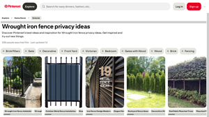 Pinterest - Wrought Iron Fence Privacy Ideas