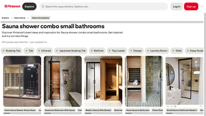 Pinterest - Sauna Shower Combo Solutions