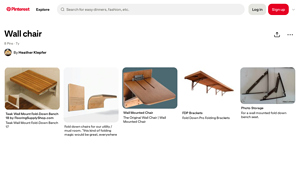 Pinterest - Teak Wall Mount Fold-Down Bench