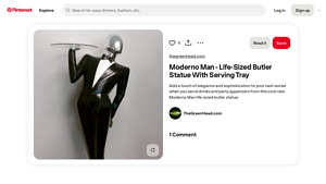 Moderno Man - Life-Sized Butler Statue