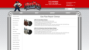 PipeMan Products - JCM 121 Gas Repair Clamps