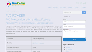 Piper Plastics - PVC Powder