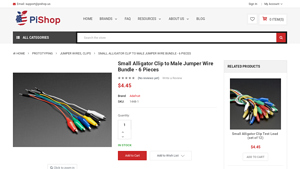 Adafruit - 6-Pack Small Alligator Clips