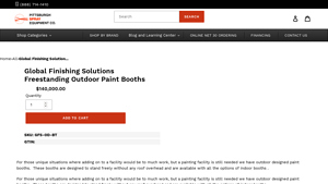 Global Finishing - Freestanding Outdoor Paint Booths