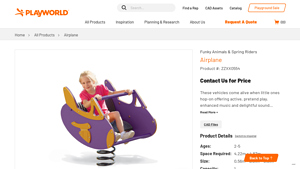 PlayWorld - Airplane Spring Rider