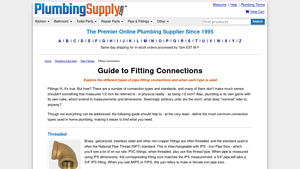 Plumbing Supply - Threaded Brass IPS Elbow