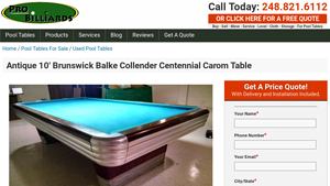 Brunswick - Centennial Carom Table