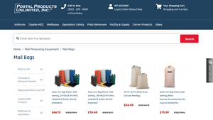 Postal Products - Sacks for Bag Racks