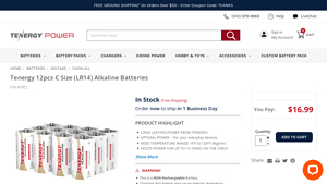 Tenergy - C (LR14) Alkaline Batteries