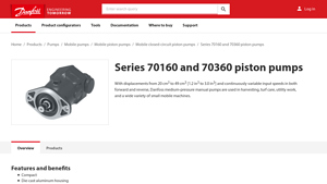 Danfoss - Series 70160 and 70360 Hydraulic Pumps