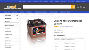 PowerStride - US 6TL Military Battery
