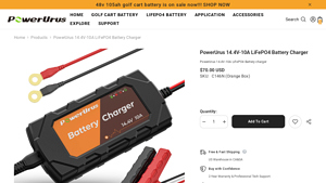 PowerUrus - 14.4V-10A LiFePO4 Battery Charger