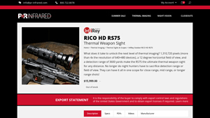 InfiRay - Outdoor RICO HD RS75 Thermal Weapon Sight