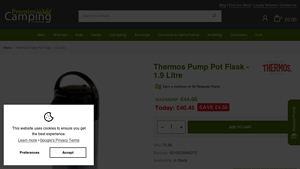 Premier Camping - Thermos Pump Pot Flask