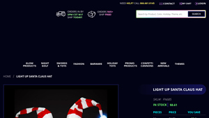 Premier Glow - Light Up Santa Claus Hat