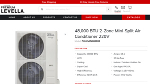 Premium Level - PIAWMZ488800B 48,000 BTU 2-Zone AC Unit