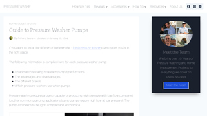 Pressure Washr - Pressure Washer Pump Types