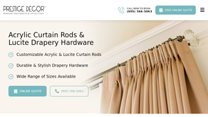 Prestige Decor - Acrylic Curtain Rods & Drapery Hardware