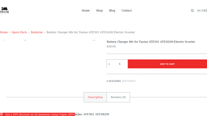 Taotao - 48V Battery Charger for ATE501 ATE502M