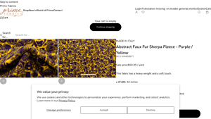 Prime Fabrics - Abstract Italian Faux Fur Sherpa Fleece