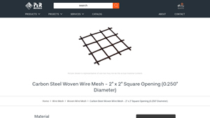 PR Metals - Carbon Steel Woven Wire Mesh