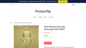 ProductFTP - Male Abstract Muscular Mannequin MM-HM01