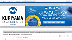Kuriyama - Tiger Clamps™ Spiral Double Bolt Clamps