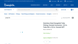 Swagelok - Stainless Steel Female Connector