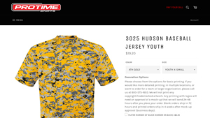 Protime Sports Inc. - 3025 Hudson Baseball Jersey YOUTH