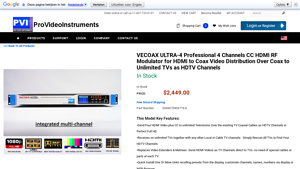 VECOAX - ULTRA-4 Professional 4 Channels CC HDMI RF Modulator