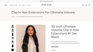 Pure Hair - 30 Inch Ultimate Volume Clip In Hair Extensions
