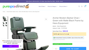 Hans Equipment - Archer Modern Barber Chair