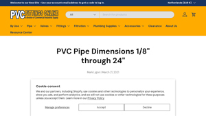 PVC Fittings Online - Schedule 40 Pipe Dimensions