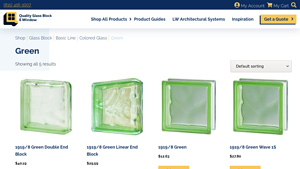 Quality Glass Block - Green Glass Collection