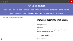 Rad Girl Creations - Lenticular Radiology Light Box Pin