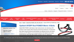 Rainbow Precision Products - Optibelt SPZRP Red POWER Metric V-Belts