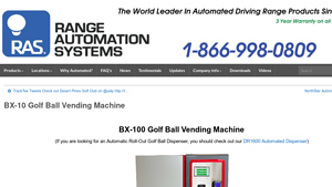 Range Systems - BX-100 Golf Ball Vending Machine