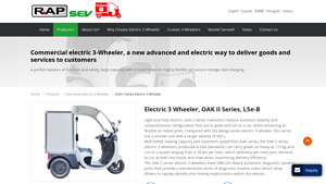 RAP Electric Vehicle - OAK II Series Electric 3 Wheeler