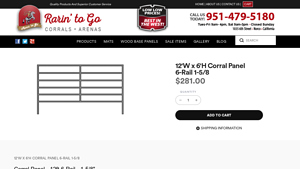 Rarintogo - 12'W x 6'H Corral Panel