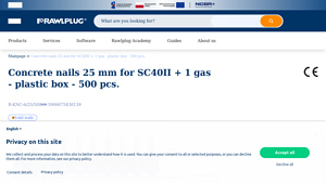 Rawlplug - Concrete Nails 25 mm (500 pcs.)