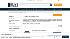 Razor Blade Co - 3 Notch Utility Blades