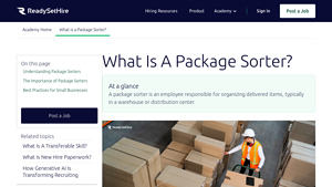 ReadySetHire - Package Sorter Role