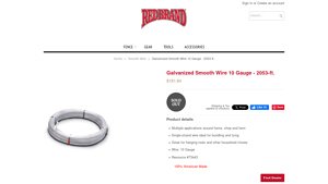 Red Brand - Galvanized Smooth Wire 10 Gauge