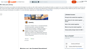 Reddit - Lab Created Blue Sapphires