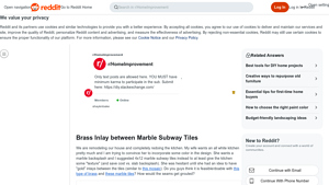 Reddit - Brass Strips & Marble Subway Tiles
