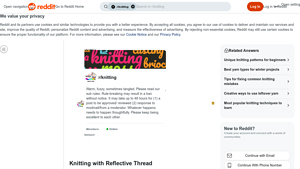 Reddit - Reflective Knitting Thread