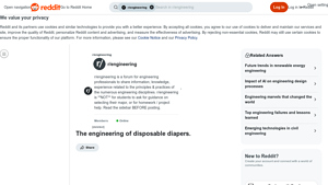 Reddit - Disposable Diapers